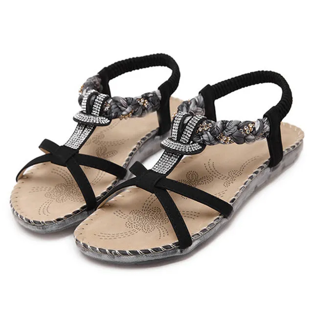 Chic Roman Style Casual Beach Sandals for Summer Wear