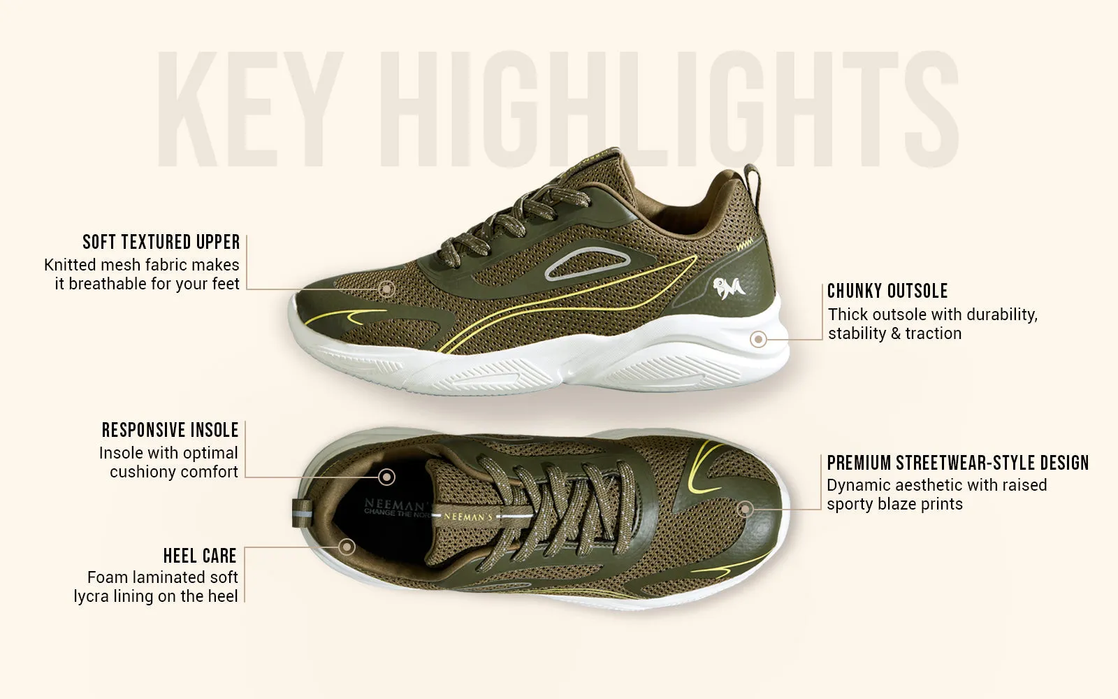 Chunky Blaze Sneakers : Green