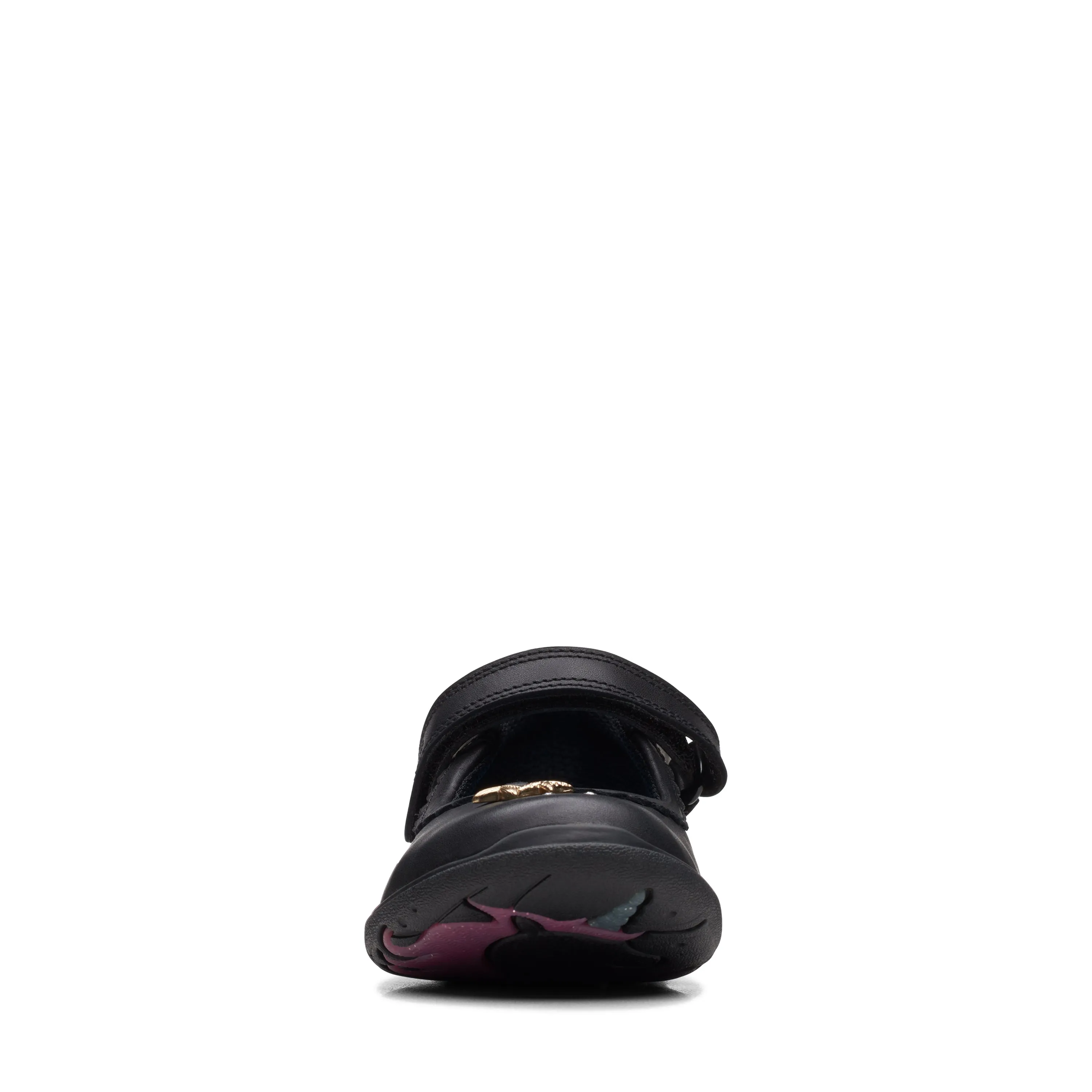 Clarks Relda Sea K Girls Black School Shoe