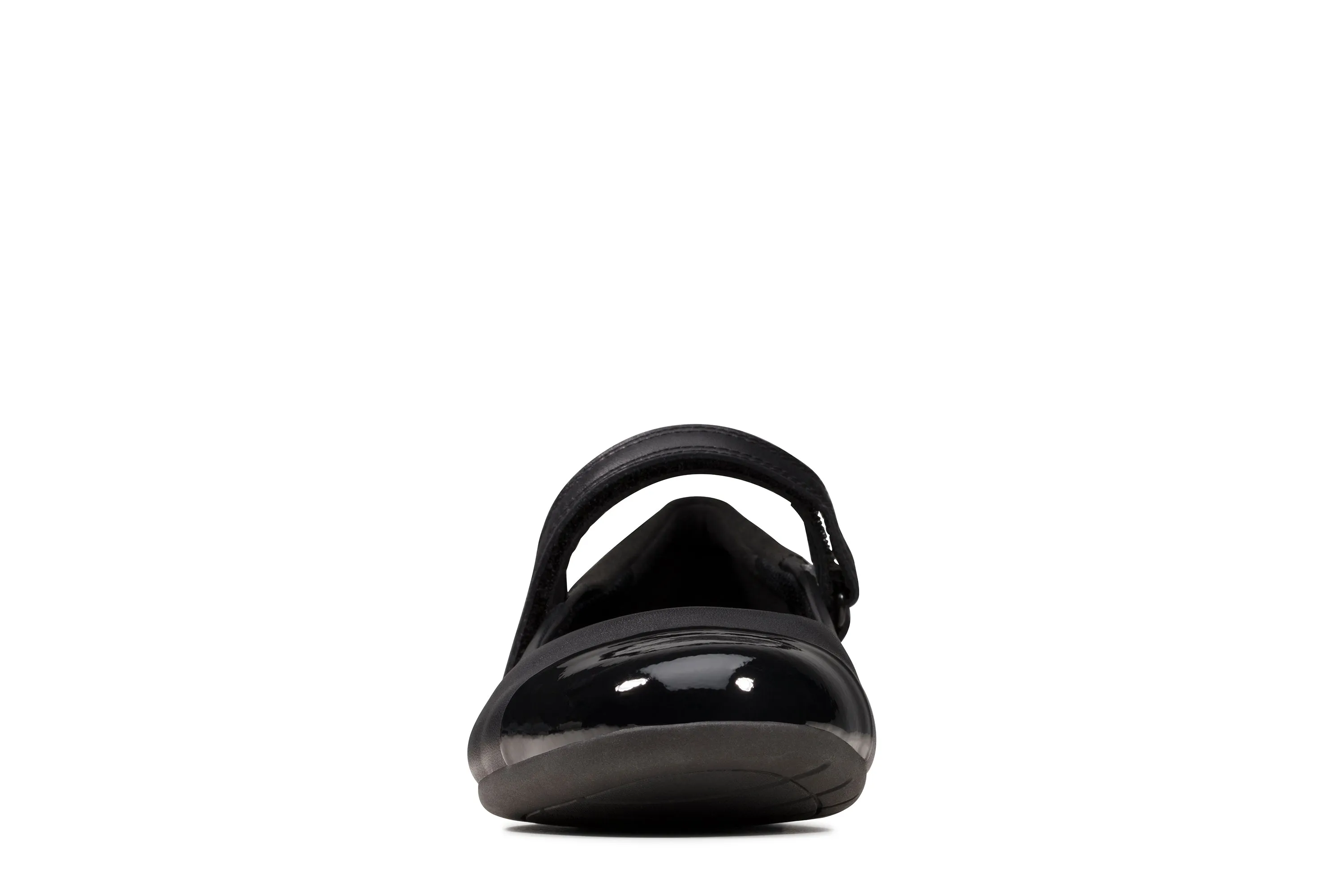 Clarks Scala Gem Girls Black Patent School Shoe