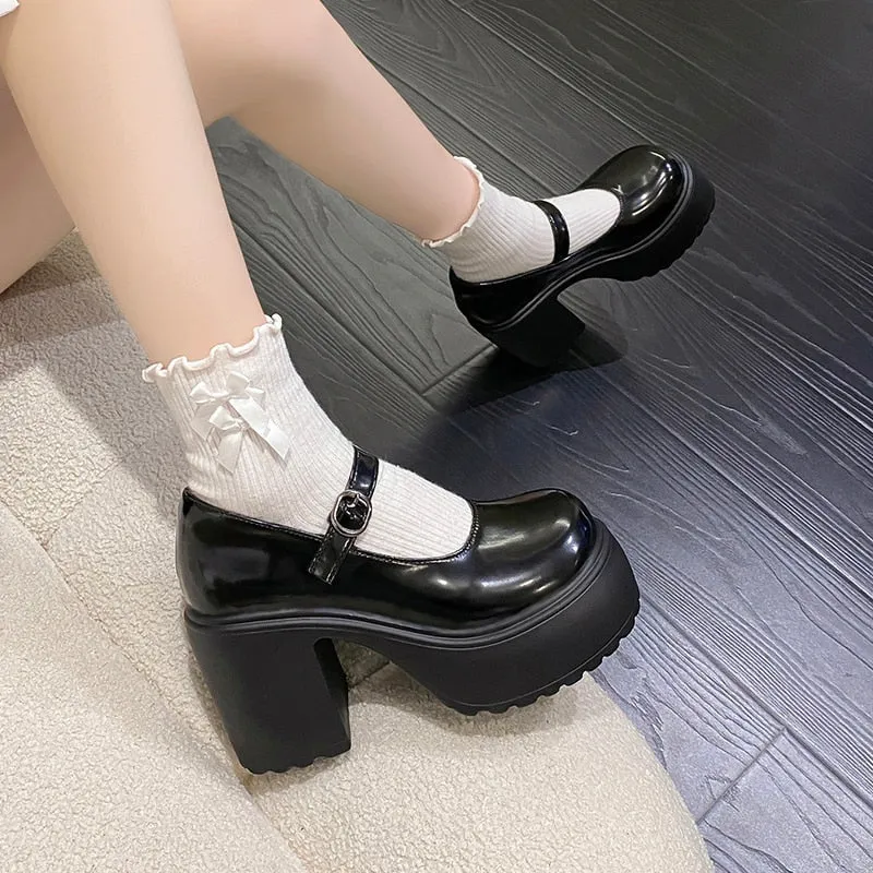 Classic Mary Jane Platform Shoes