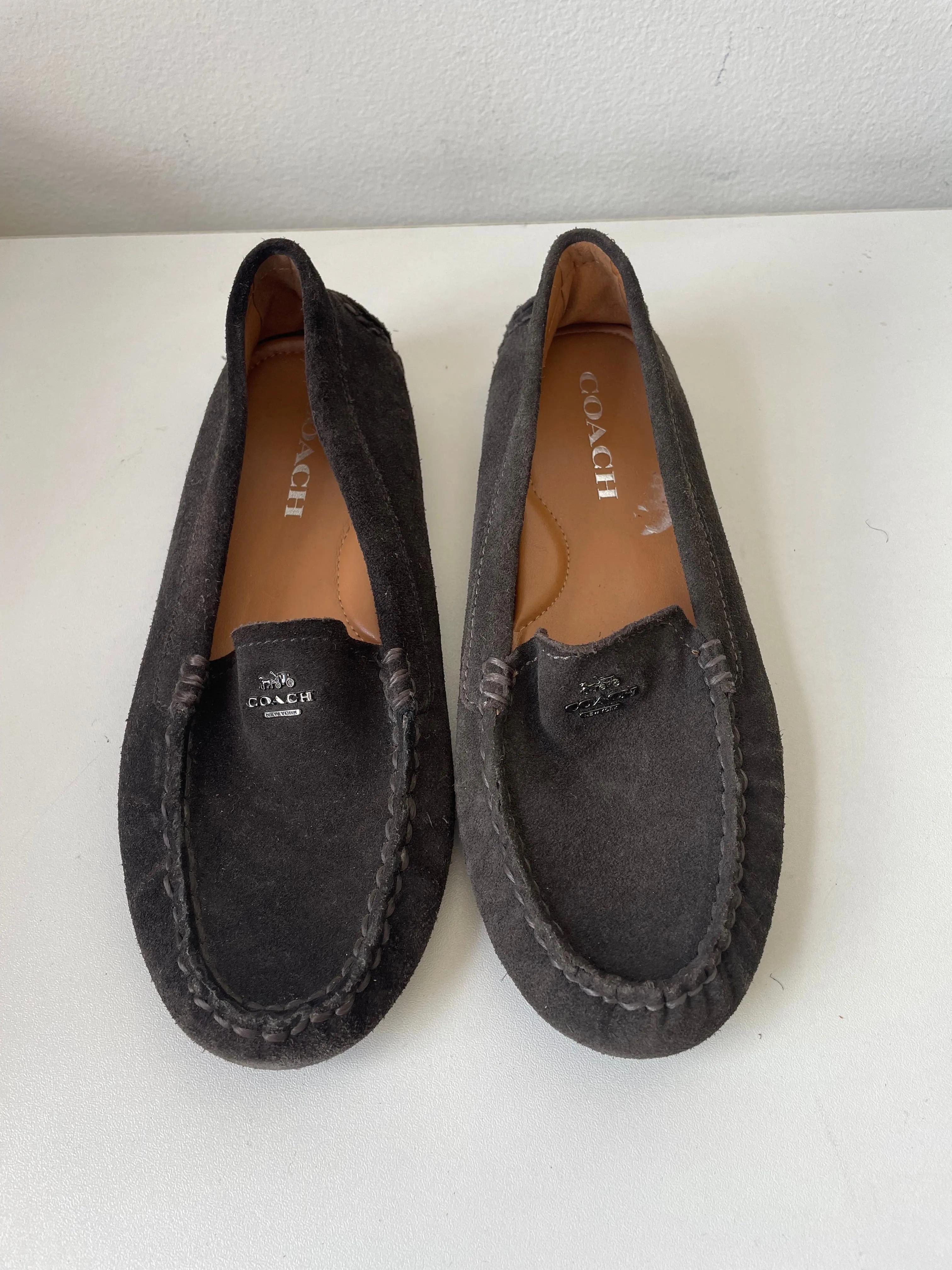 Coach Brown Suede Driving Shoes /Loafers Size 6.5