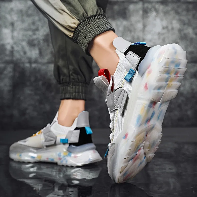 Colorful Style Chunky Mid Top Sneakers