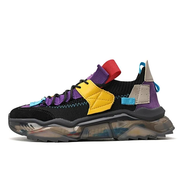 Colorful Style Chunky Mid Top Sneakers