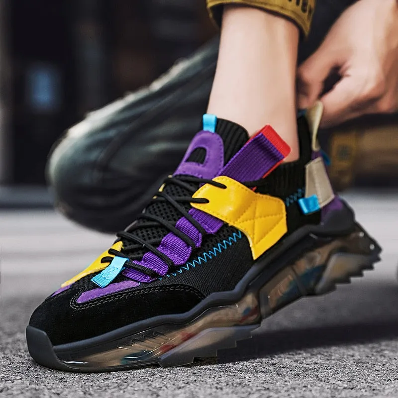 Colorful Style Chunky Mid Top Sneakers