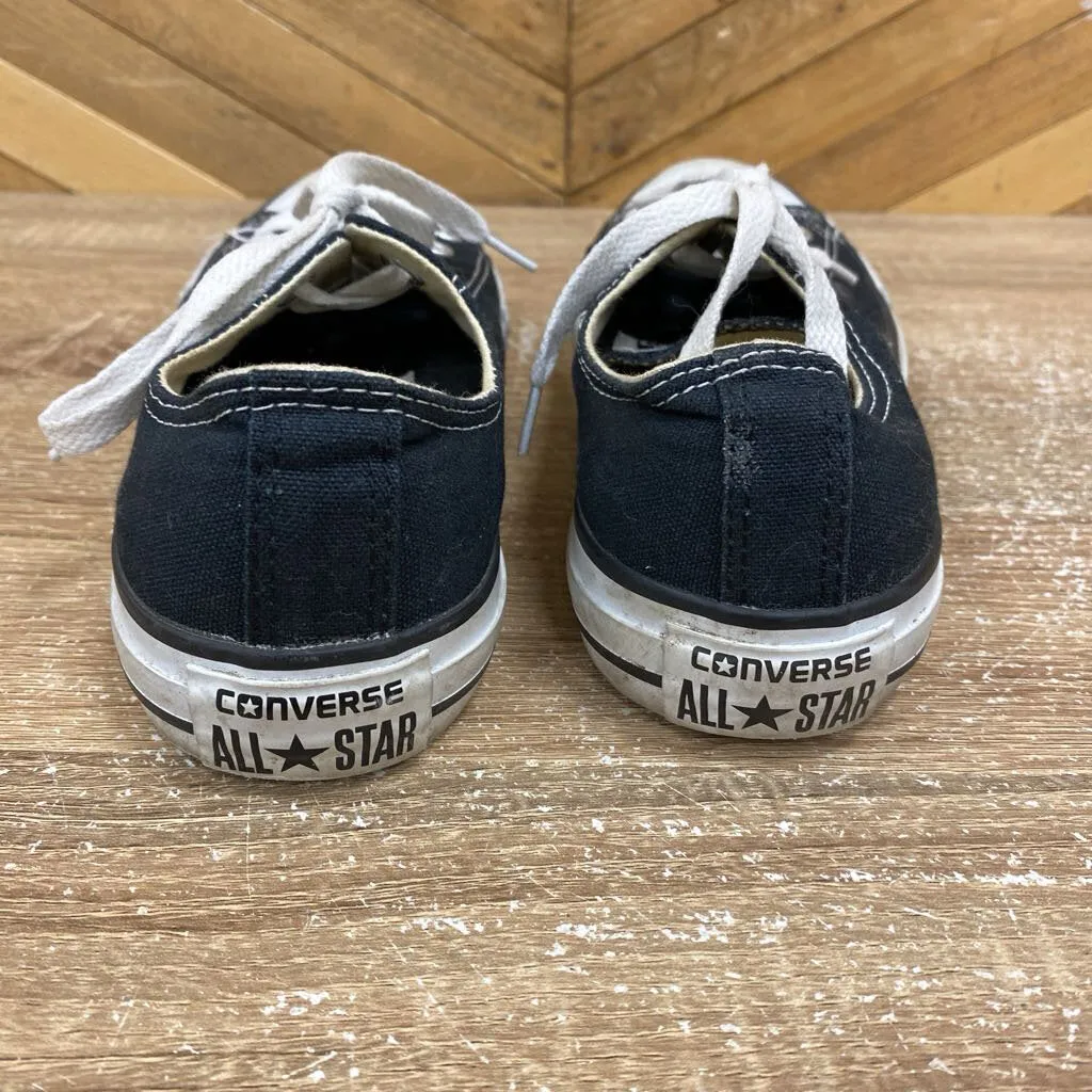 Converse All Star Black Canvas Sneakers: black-unisex-7 w