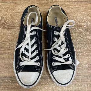 Converse All Star Black Canvas Sneakers: black-unisex-7 w