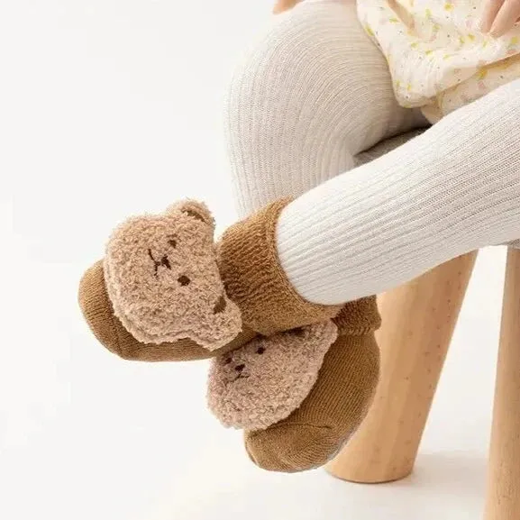 CozyBear Sock Shoes – Warm Toddler Grip Shoes