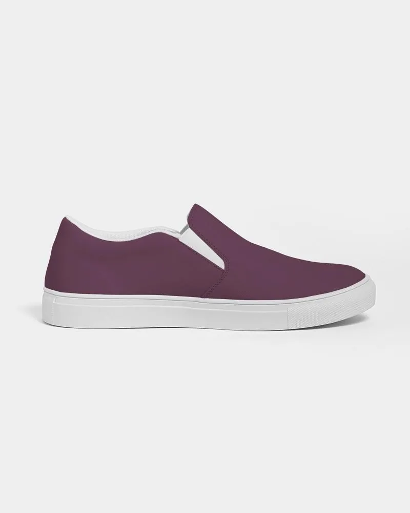 Dark Magenta Slip-On Canvas Sneakers | Women's | Dark Pastel Magenta | C0M60Y0K80