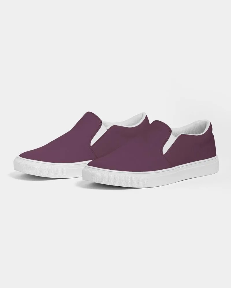 Dark Magenta Slip-On Canvas Sneakers | Women's | Dark Pastel Magenta | C0M60Y0K80