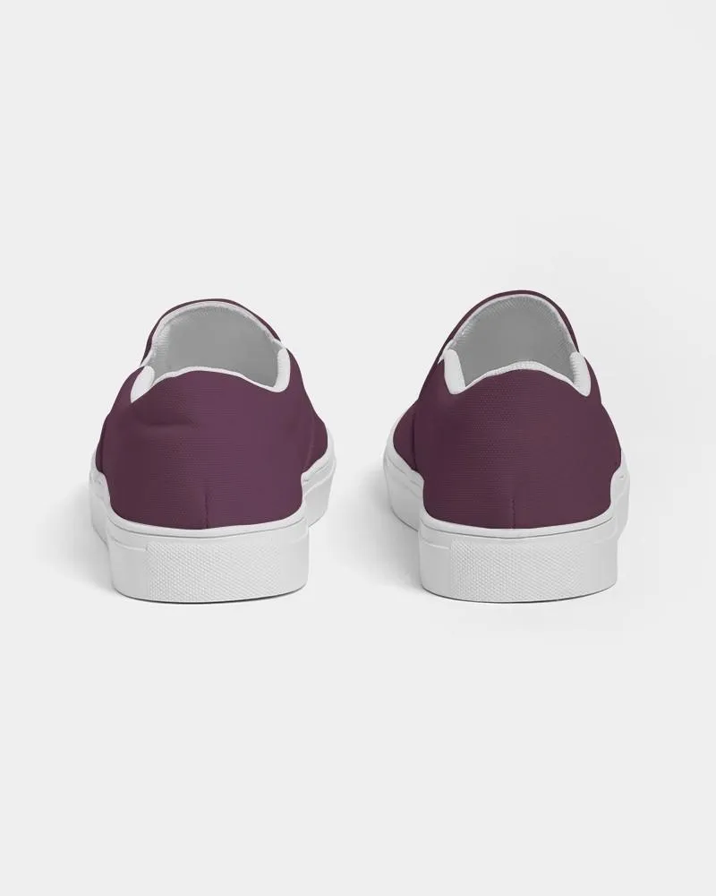 Dark Magenta Slip-On Canvas Sneakers | Women's | Dark Pastel Magenta | C0M60Y0K80