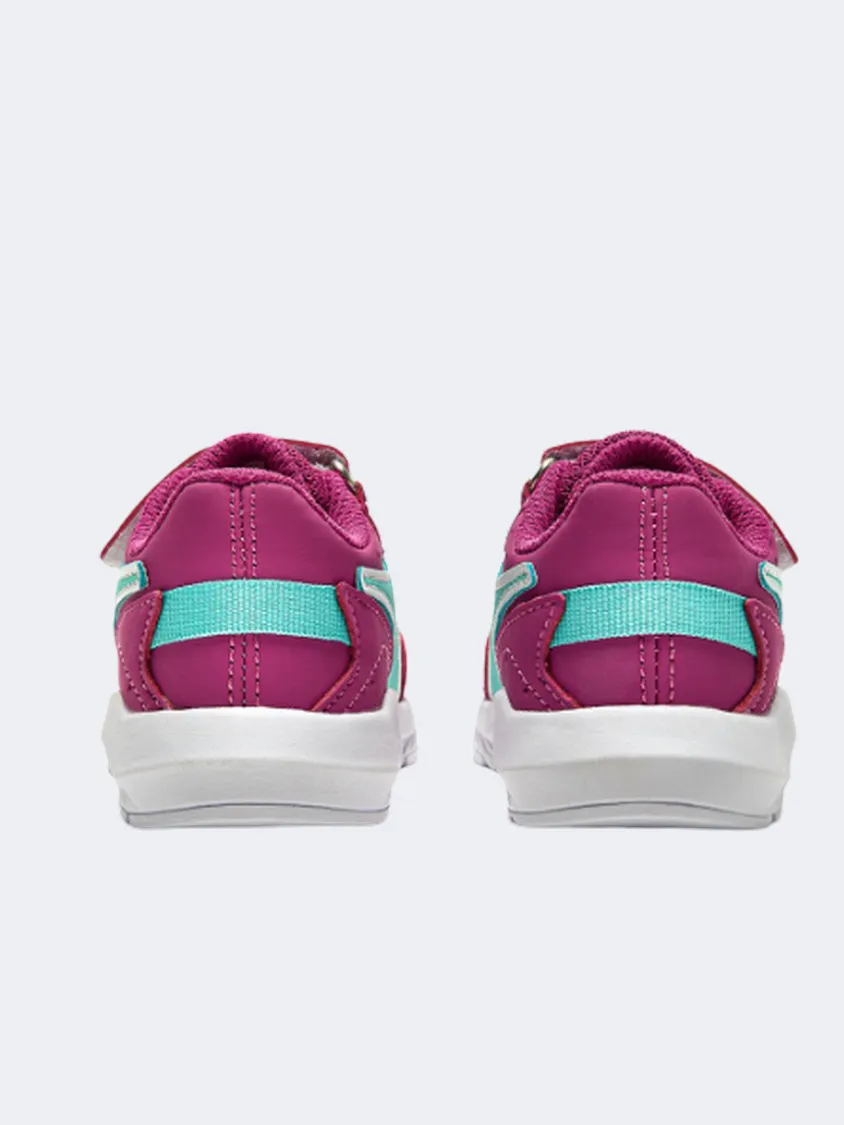 Diadora Falcon 3 Sl Infant-Girls Running Shoes Rose Violet/Blue