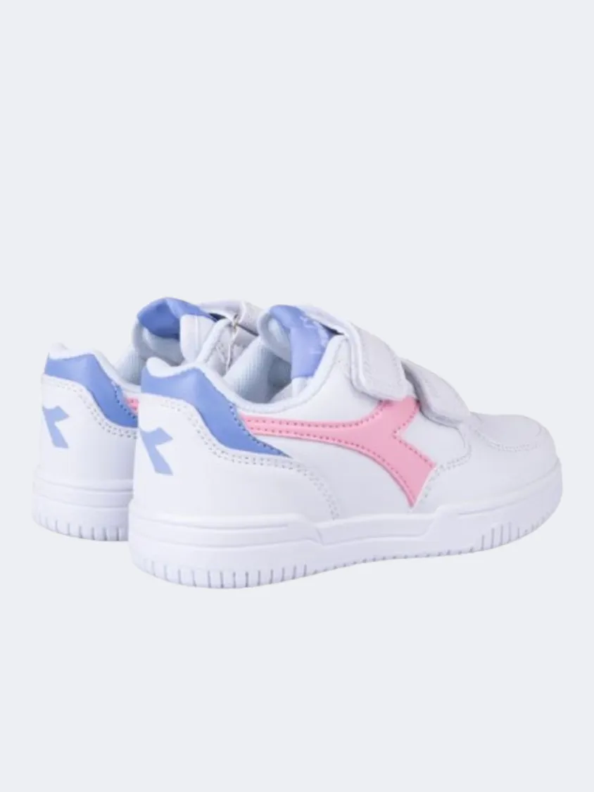 Diadora Raptor Ps Girls Lifestyle Shoes White/Pink/Blue