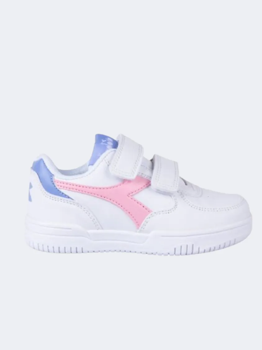 Diadora Raptor Ps Girls Lifestyle Shoes White/Pink/Blue