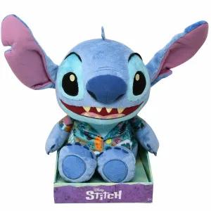 Disney Stitch with Hawaiian Shirt 12.5 Inch LG Plush in Open Platform Box