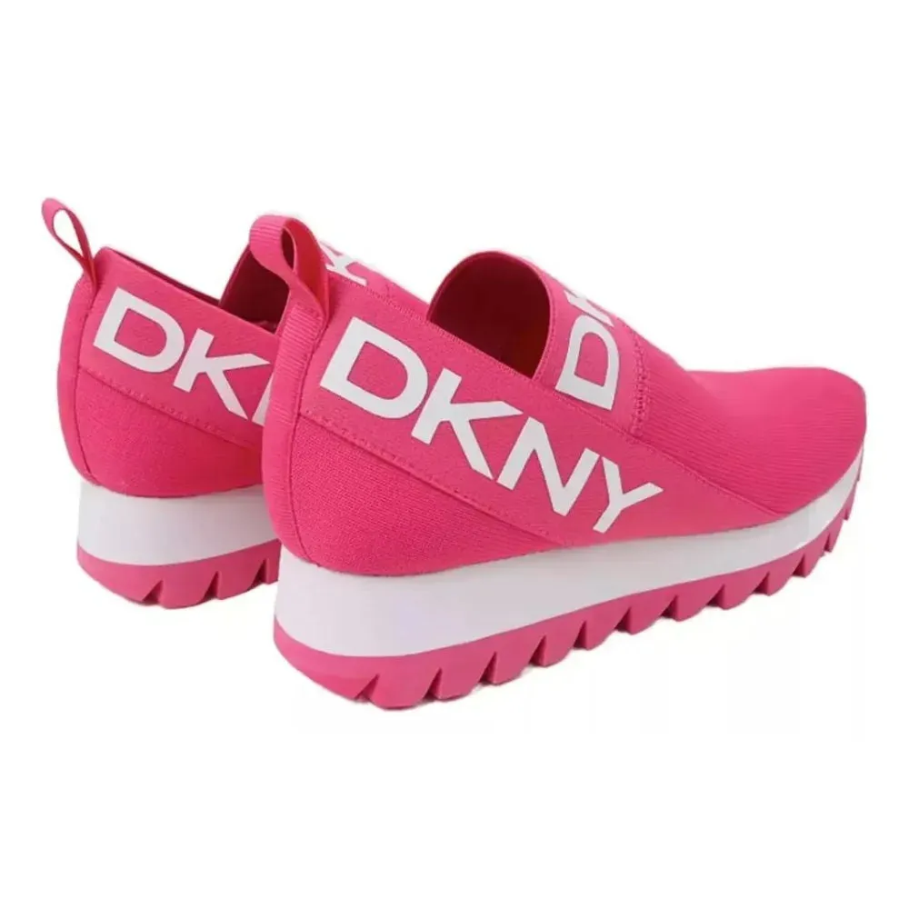 DKNY Ashton Logo Slip On Sneakers Women - PNK