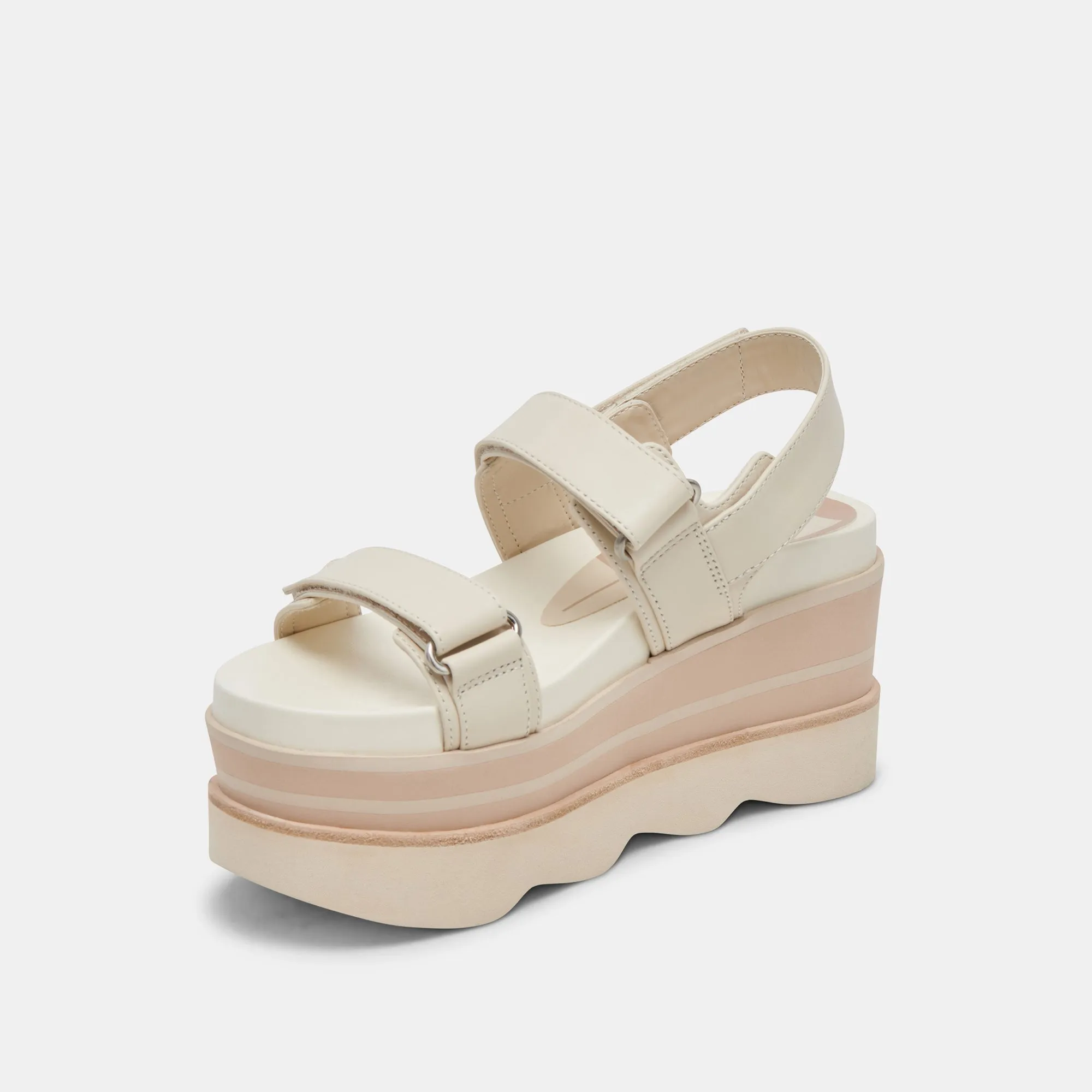 Dolce Vita Izak Sandals in Ivory Leather