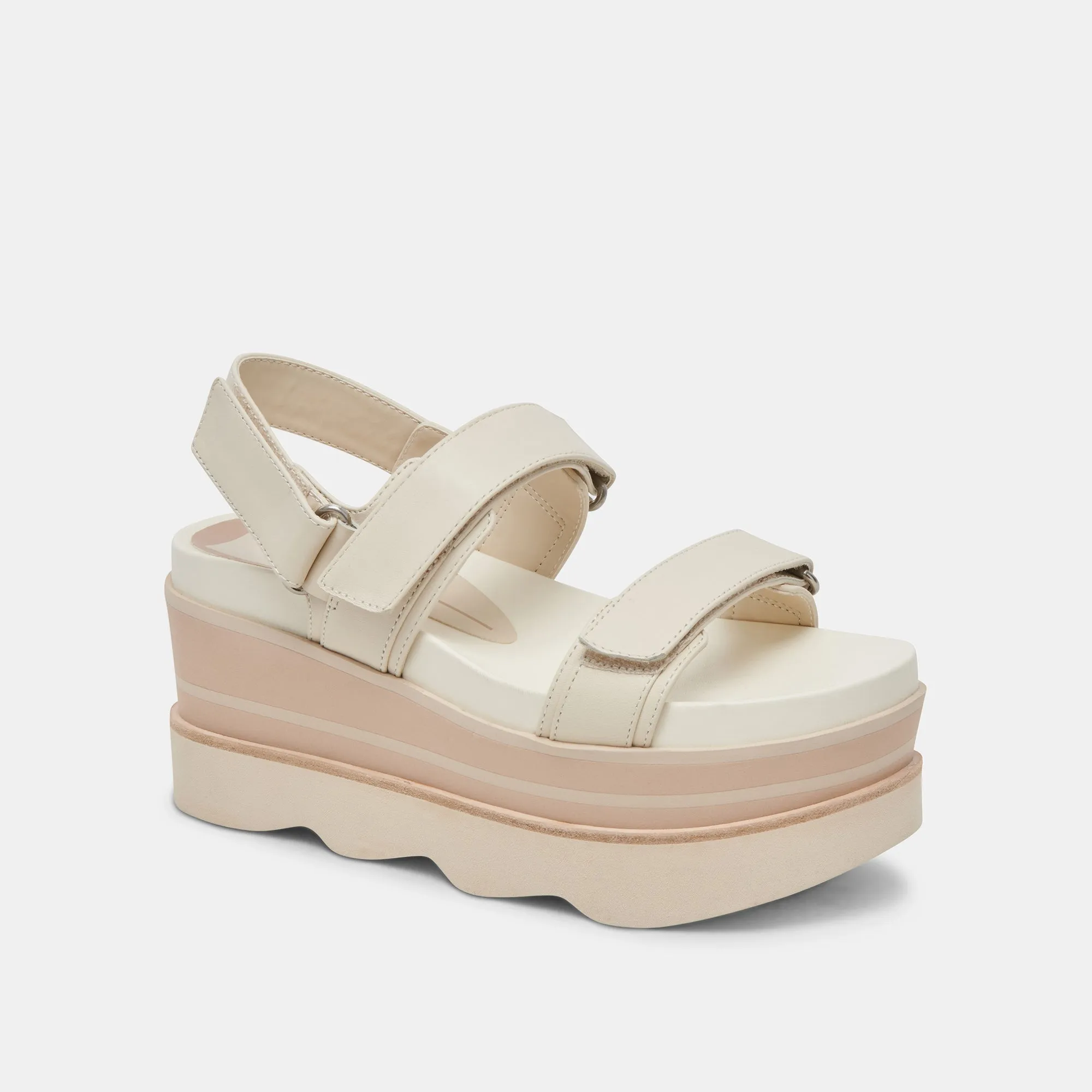 Dolce Vita Izak Sandals in Ivory Leather