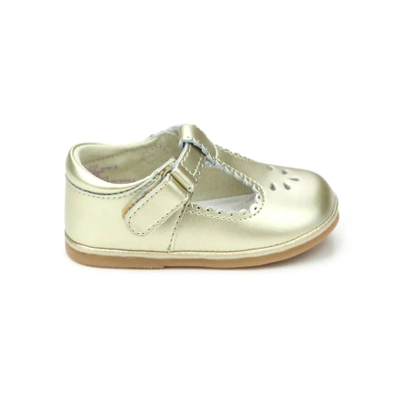 Dottie Scalloped T-Strap Mary Jane Baby - Gold