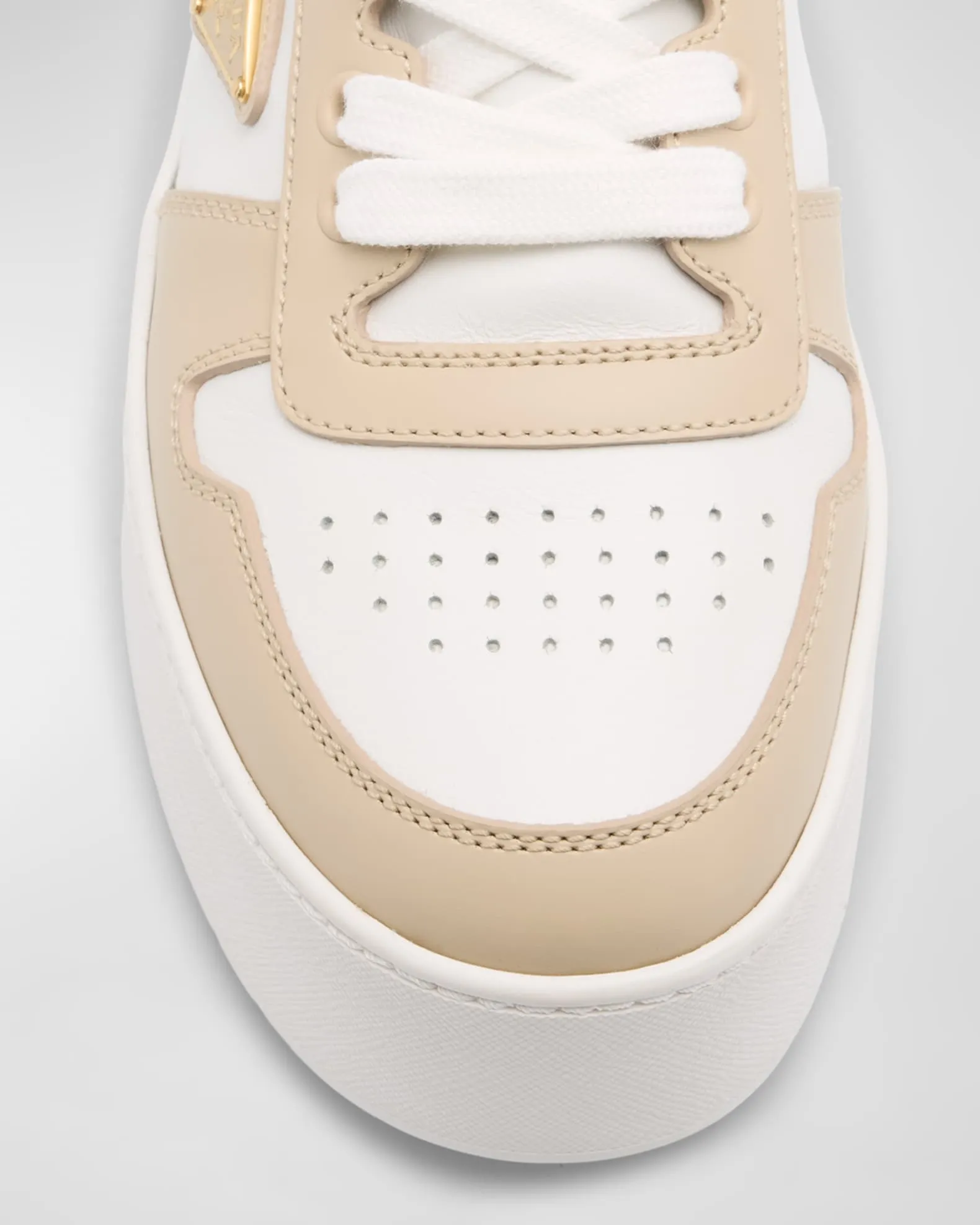 Downtown Bicolor Leather Low-Top Sneakers