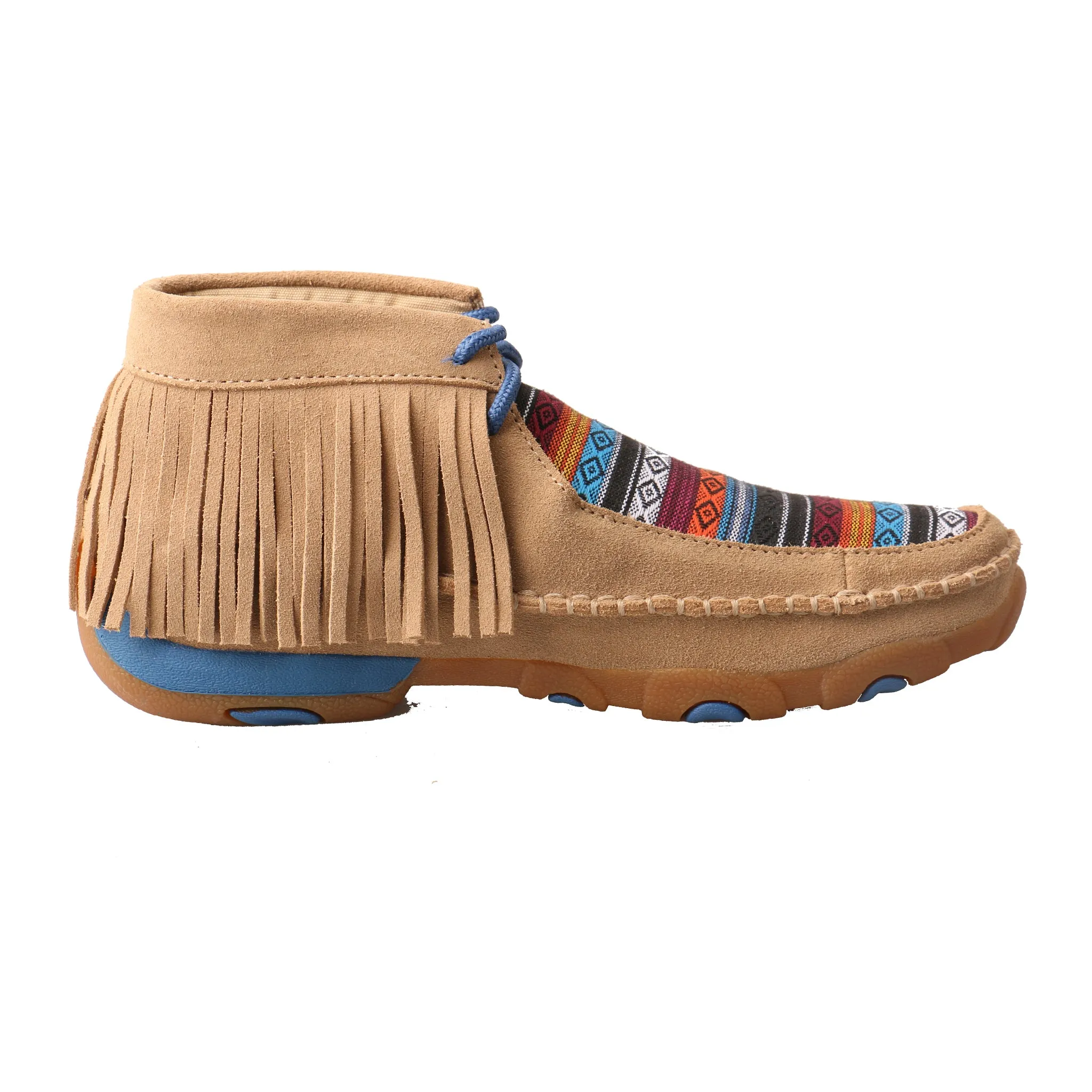 Driving Moccasin - Serape Fringe / Sand Suede