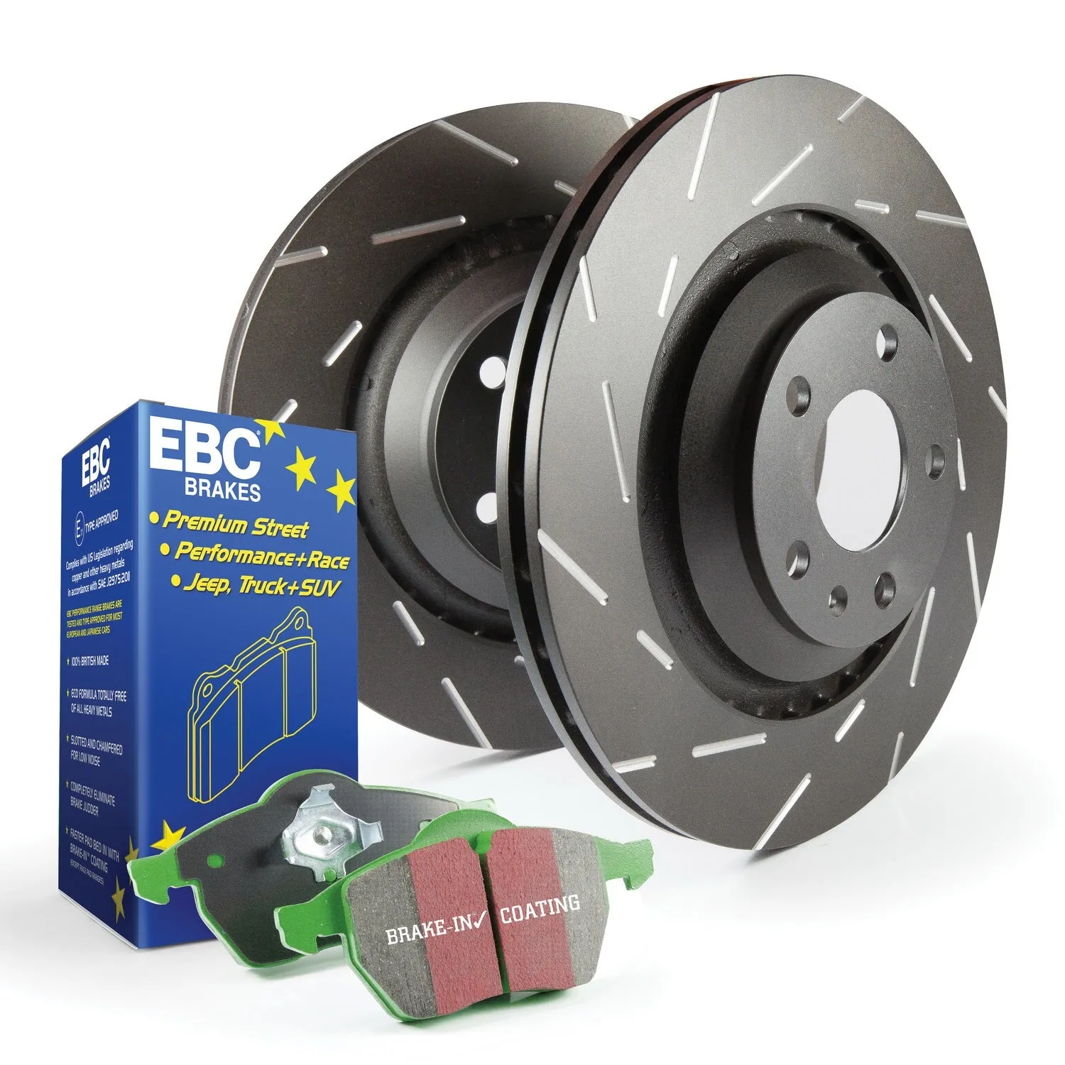 EBC Brakes S2KR2599 S2 Kits Greenstuff 2000 and USR Rotors