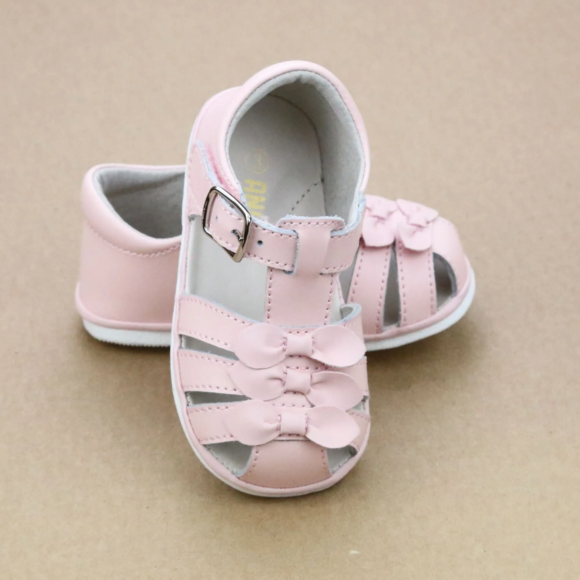 Everly Baby Girls Bow Leather Sandal