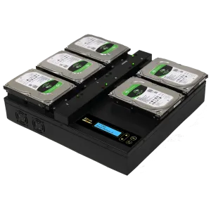 EZ Dupe 1 to 4 Flatbed SATA Hard Drive Duplicator - HD Cyclone 600 Open Platform HDD Cloner 36GB/Min