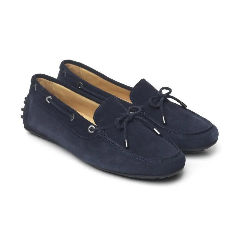 Fairfax & Favor Henley Ladies Suede Driving Shoe - Navy