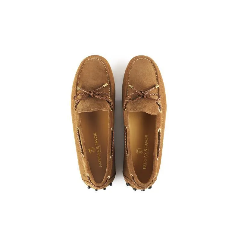 Fairfax & Favor Henley Ladies Suede Driving Shoe - Tan