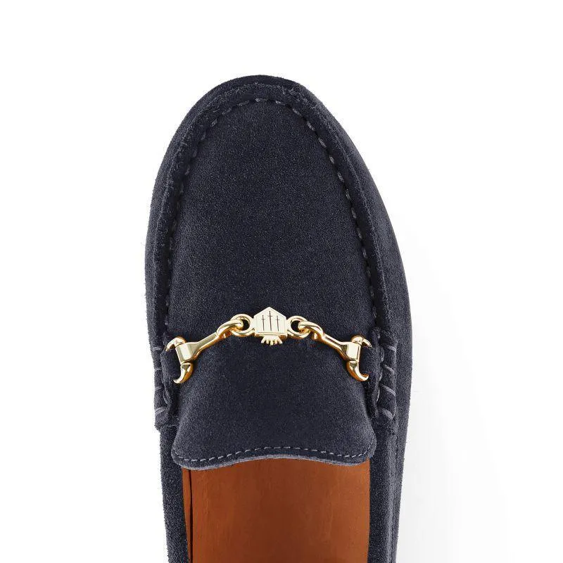 Fairfax & Favor Trinity Ladies Suede Driving Shoe - Navy