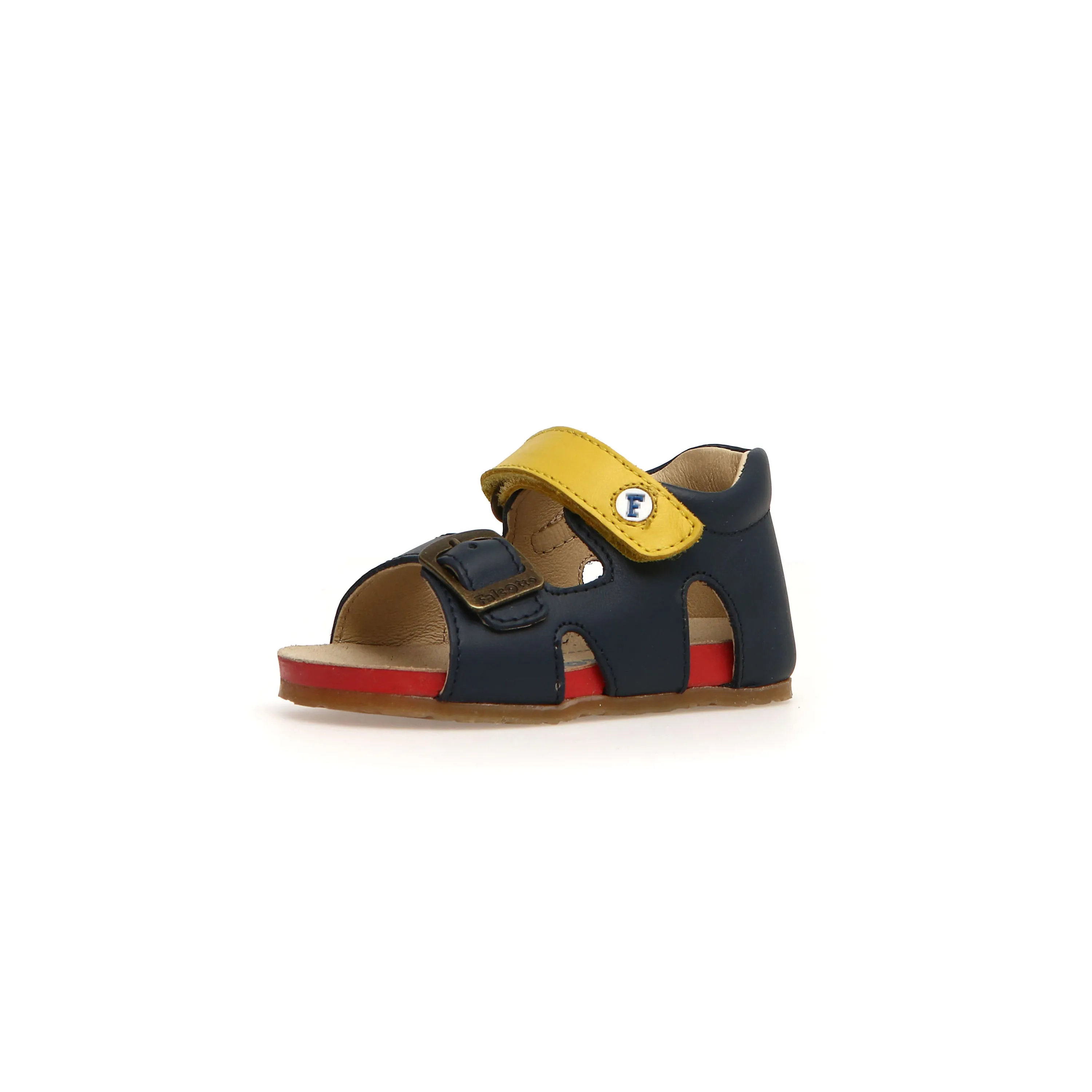 FALCOTTO - Bea Boys Navy Leather Sandals