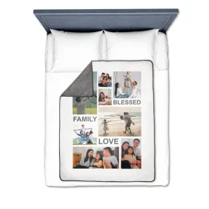 Family Picture Premium Fleece Photo Blanket