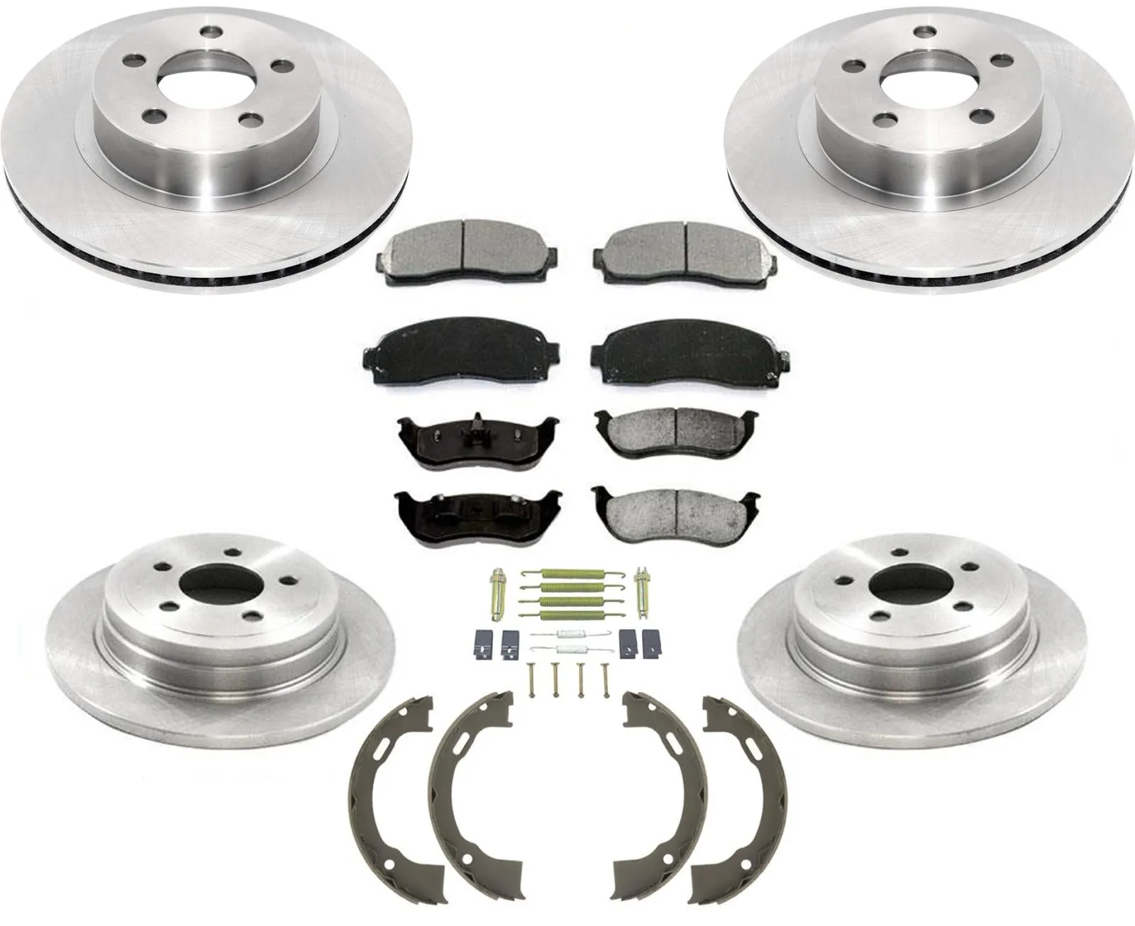 F&R Brake Rotors & Ceramic Pads 03-05 Explorer Sport Trac 4 Wheel Drive 4x4 8pc