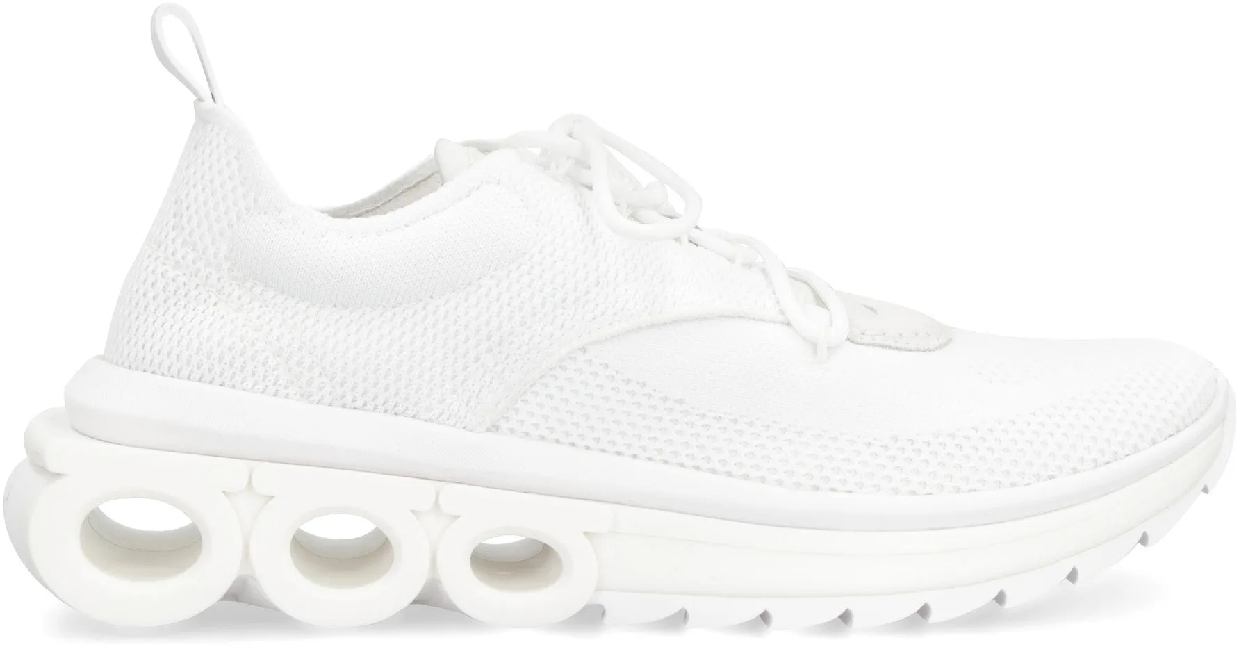 Ferragamo White Low-Top Fashion Sneakers for Women - FW23 Collection