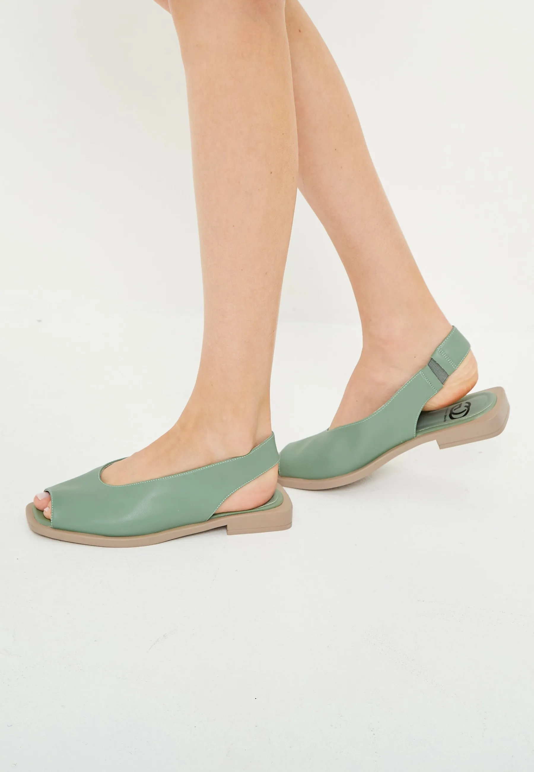 Flat Sole Sandals - Mint