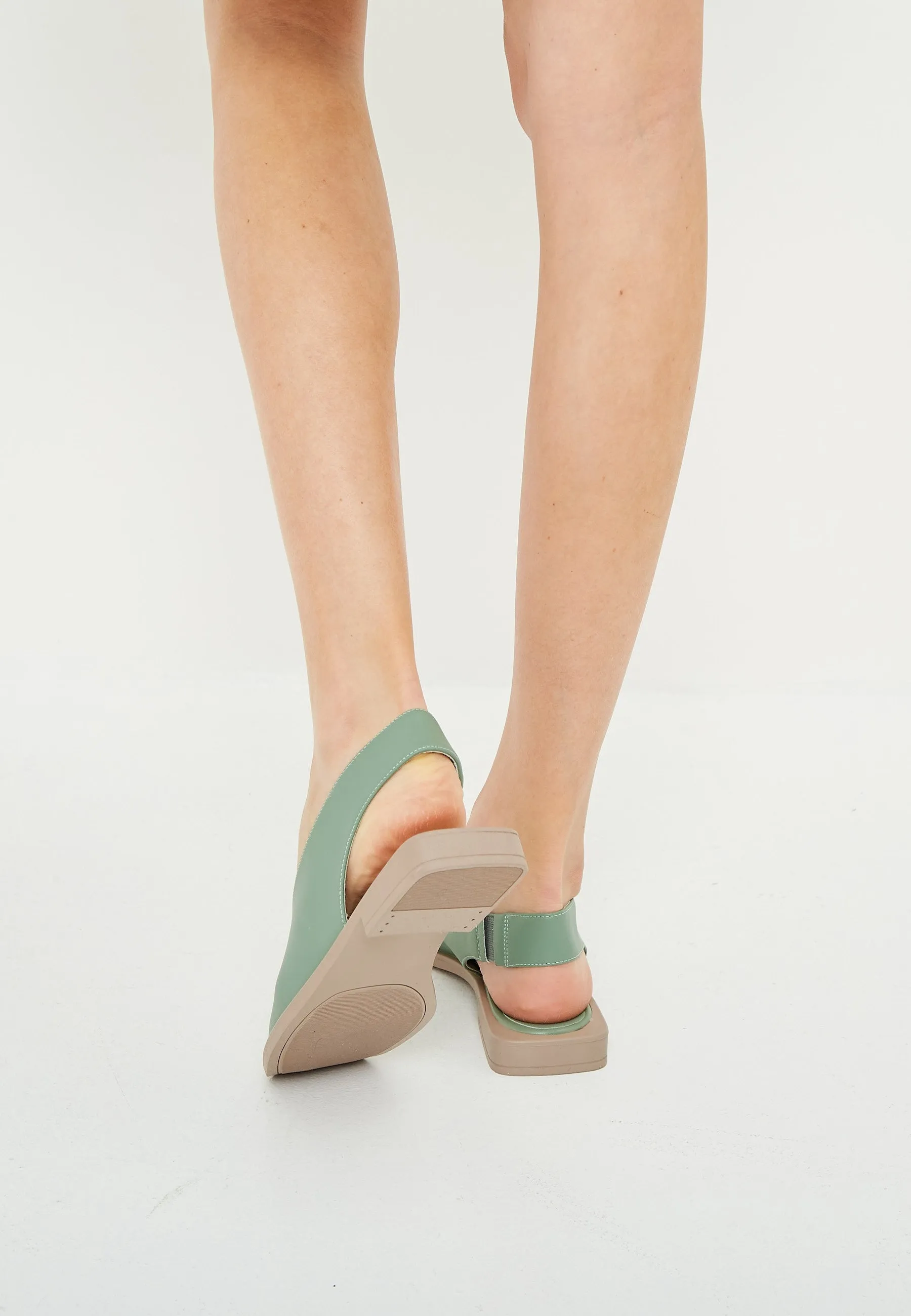 Flat Sole Sandals - Mint