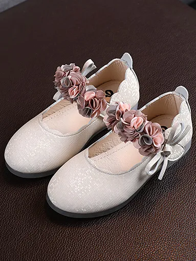 Floral Arch Ribbon Sparkle Flats by Liv and Mia