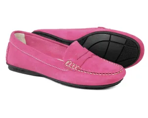 FLORENCE Ladies Pink Suede Summer Loafer by Orca Bay