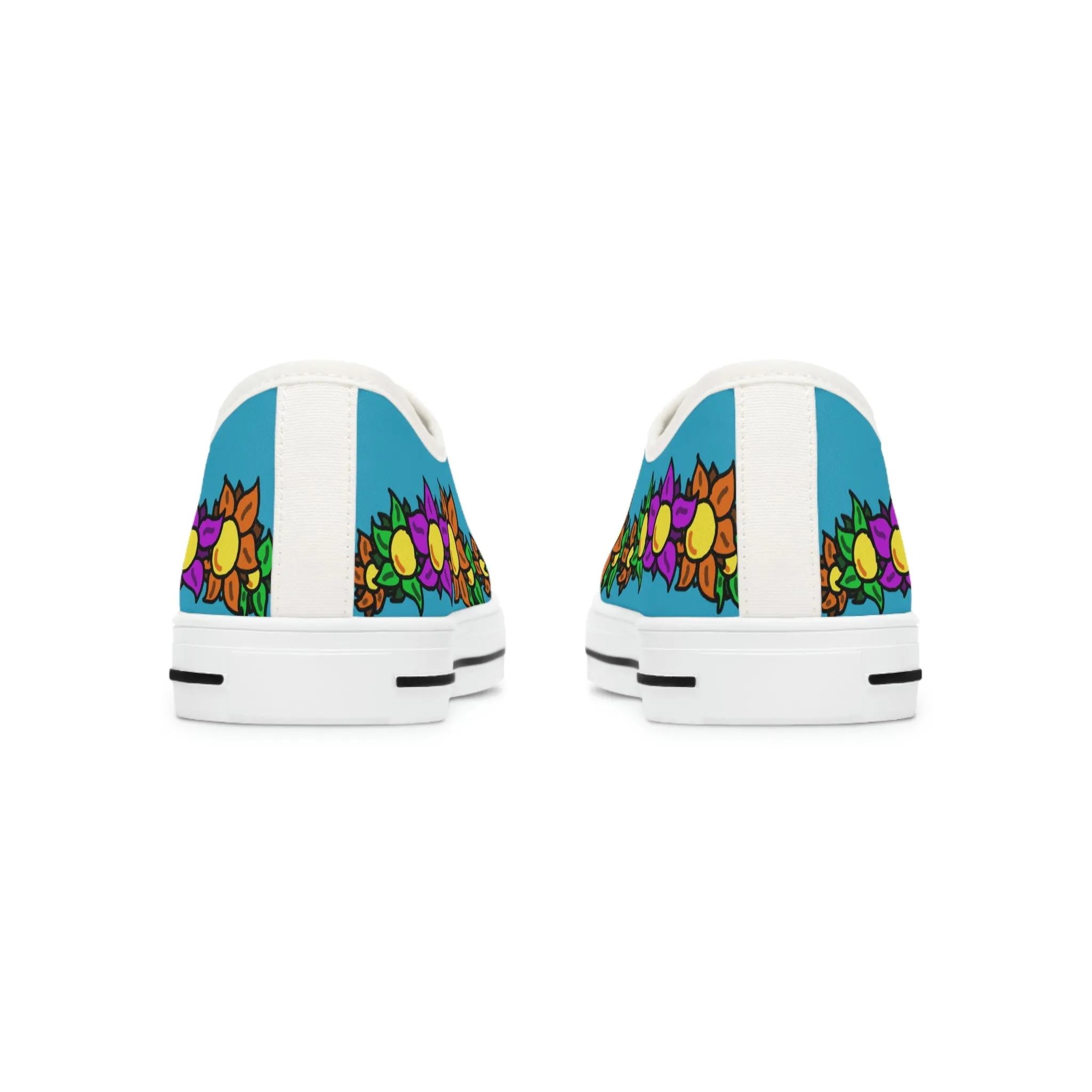 Flowery Blue Sneakers - Women's Sizes