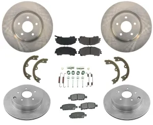 For 2014-2019 Infiniti Q50 With 320MM Front Brake Rotors Ceramic Brake Pads 8pc