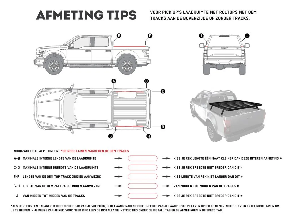 Front Runner Pickup Truck Slimline II Load Bed Rack Kit / 1345 (W) x 1560 (L)