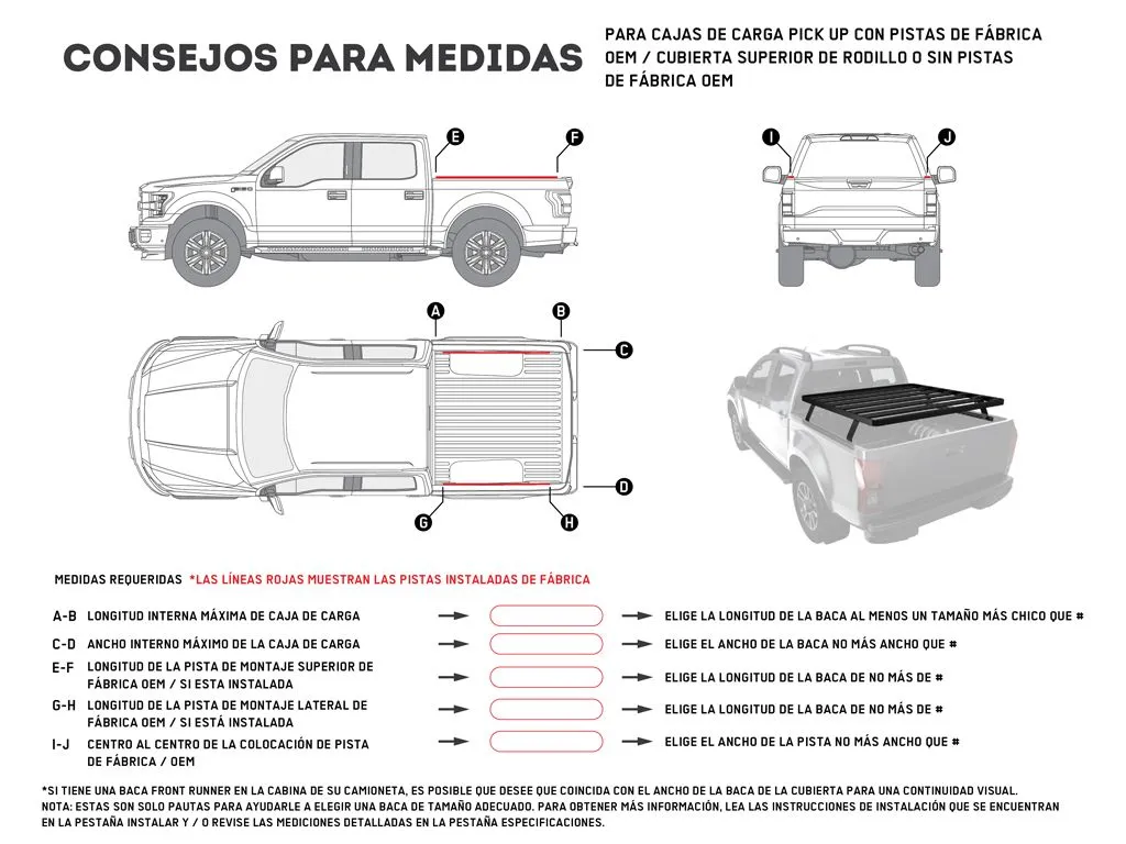 Front Runner Pickup Truck Slimline II Load Bed Rack Kit / 1345 (W) x 1560 (L)