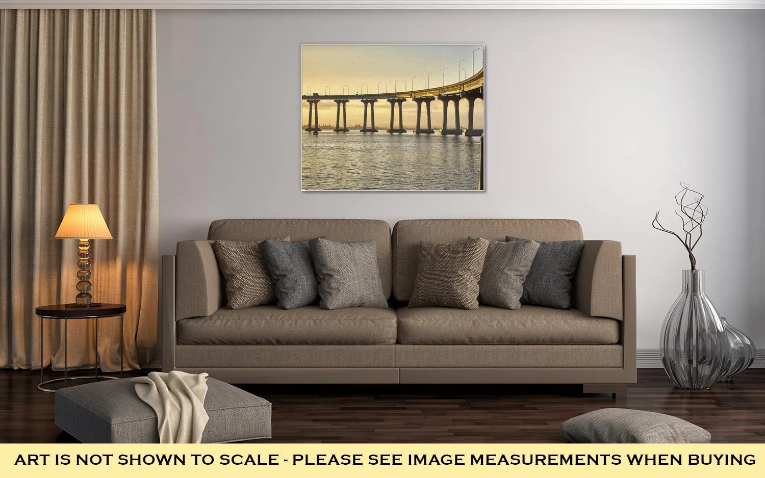 Gallery Wrapped Canvas, Curved Section Of The Landmark Coronado Bridge