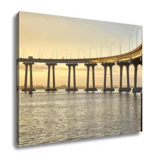 Gallery Wrapped Canvas, Curved Section Of The Landmark Coronado Bridge