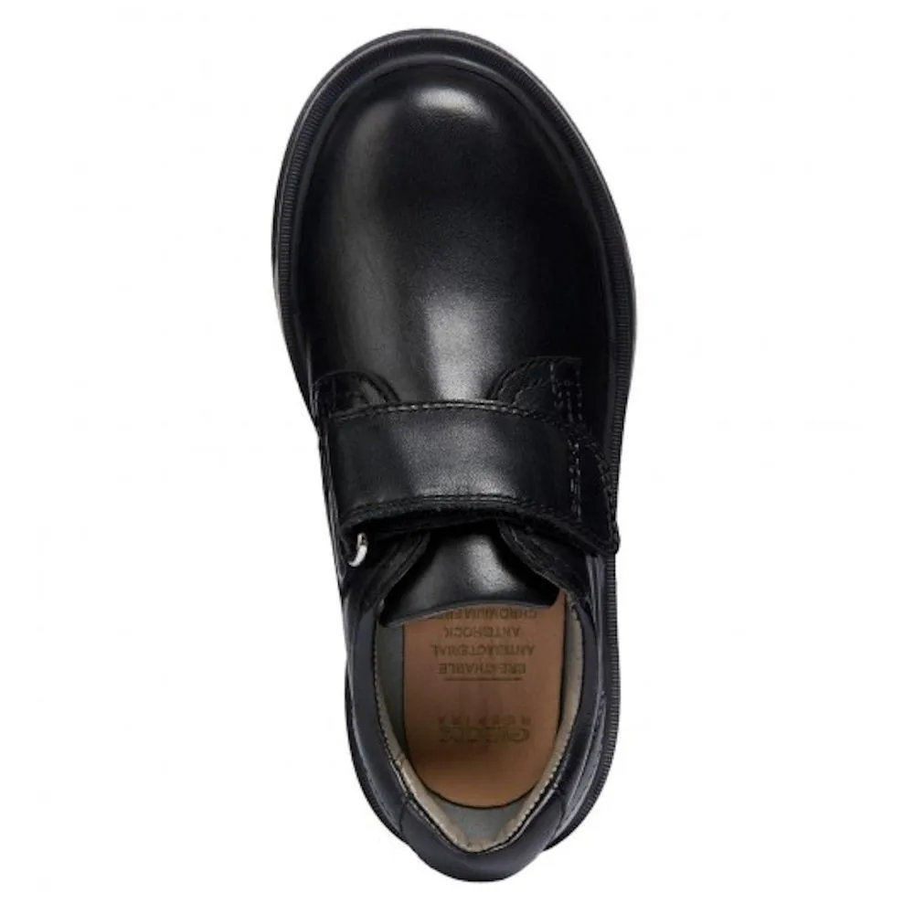 Geox Boy's J Riddock Black Leather (Sizes 32-35)