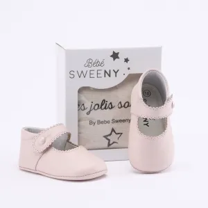 Girls Pink Leather Pre-Walker Shoes