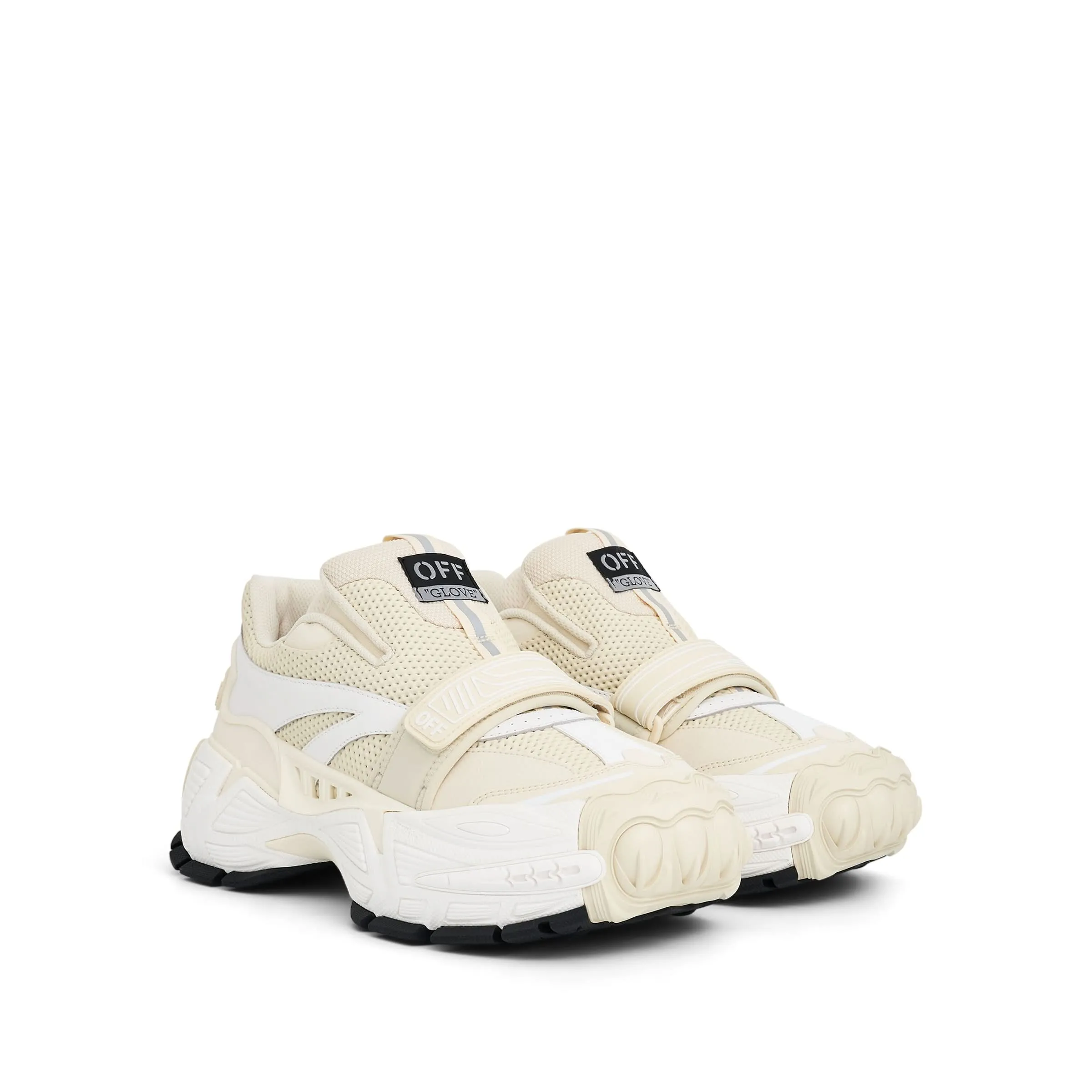 Glove Slip On Sneaker in White/Beige