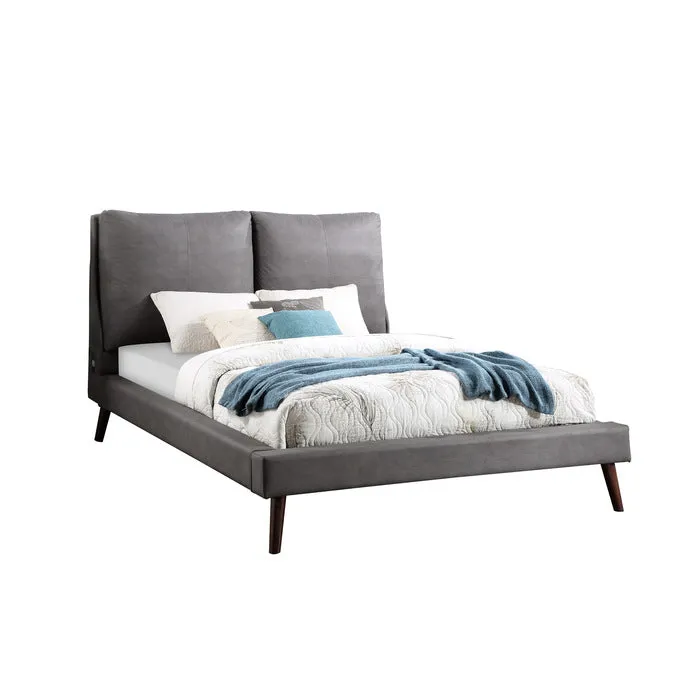 Hadley Collection Upholstered Platform Bed w/ USB charging ports