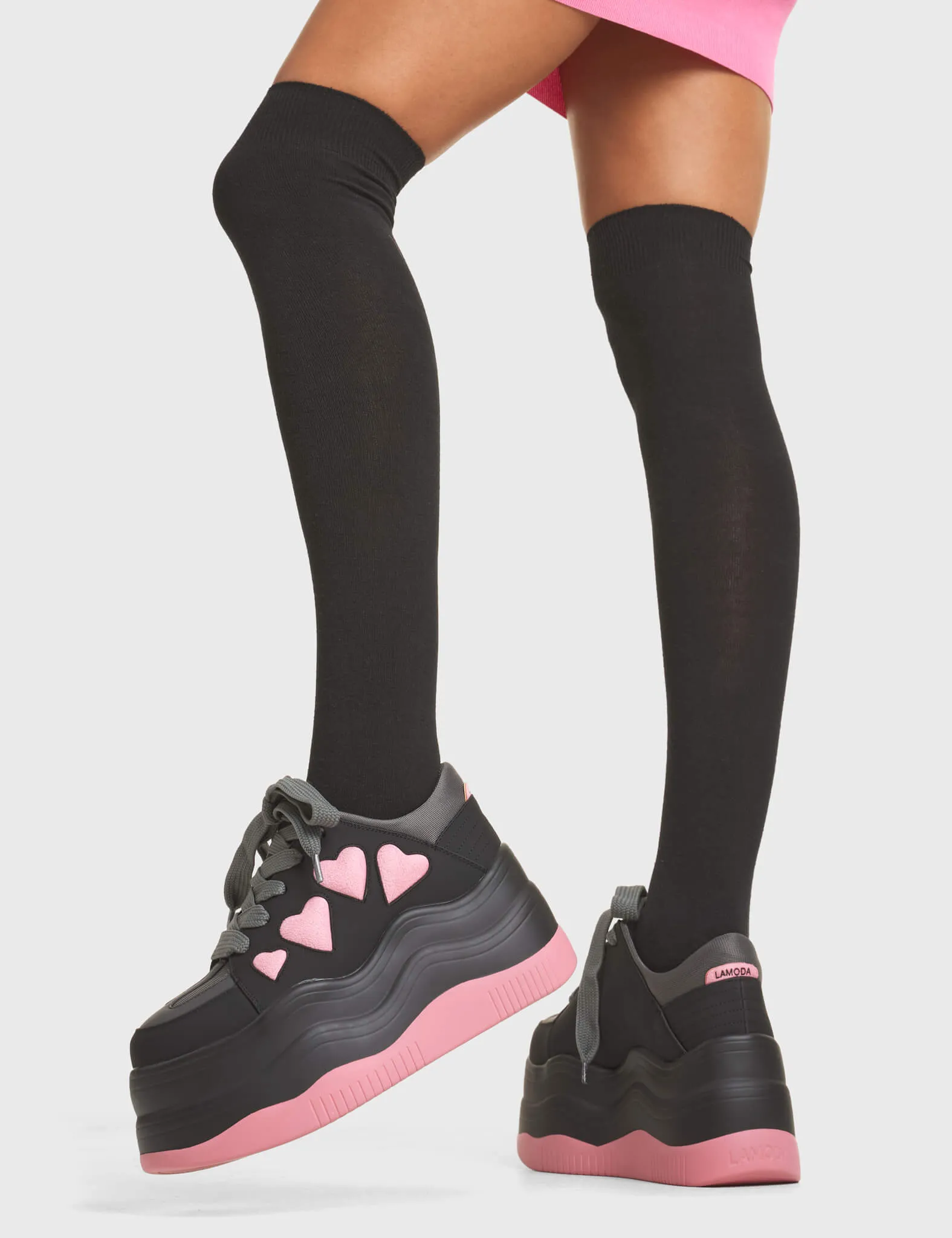 Heart On My Sleeve Chunky Platform Sneakers